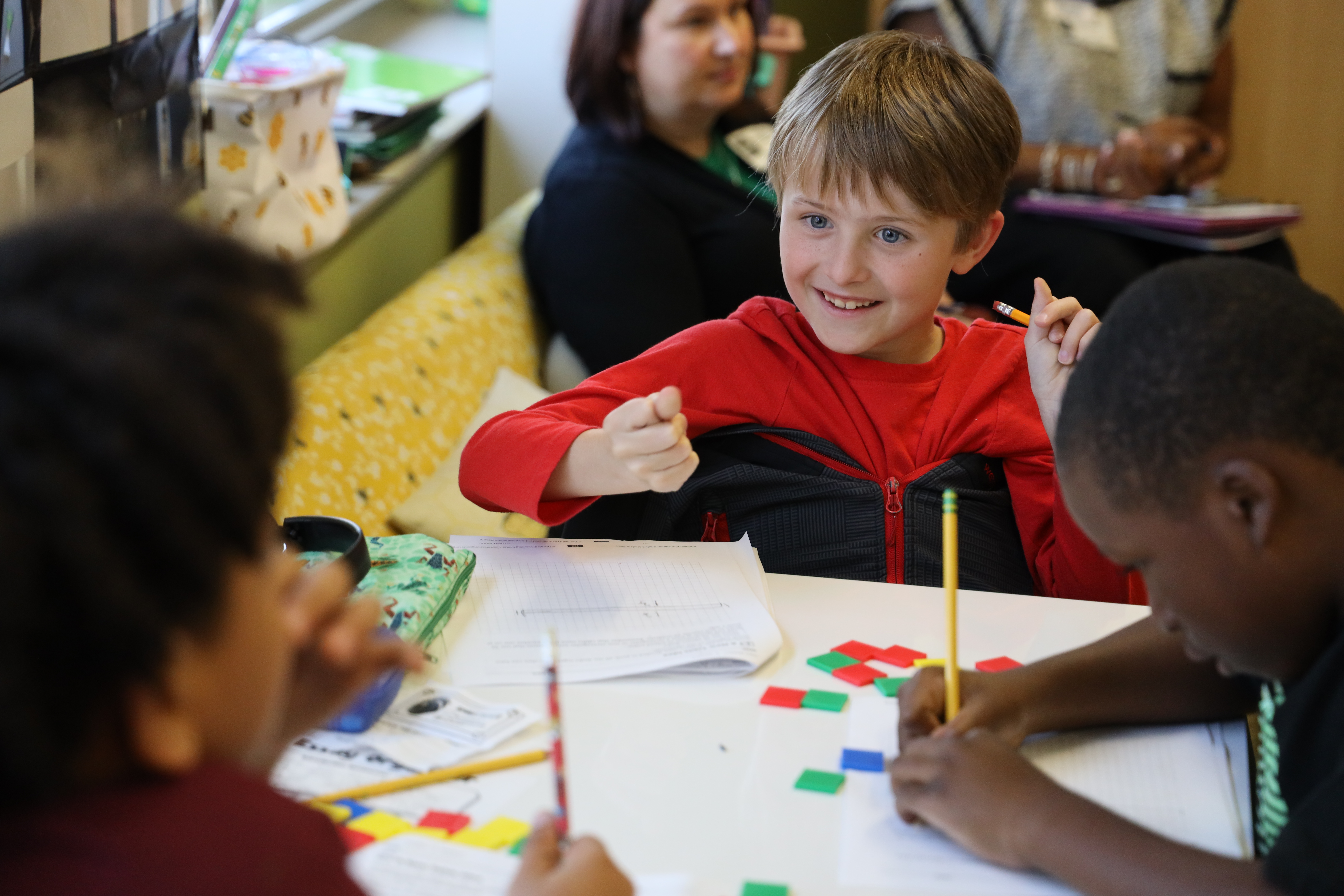 Kids playing a workplace game