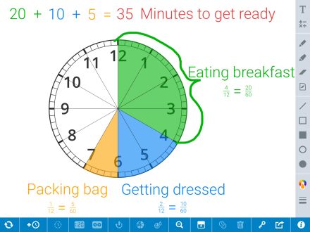 Preview screenshot of Math Clock app 