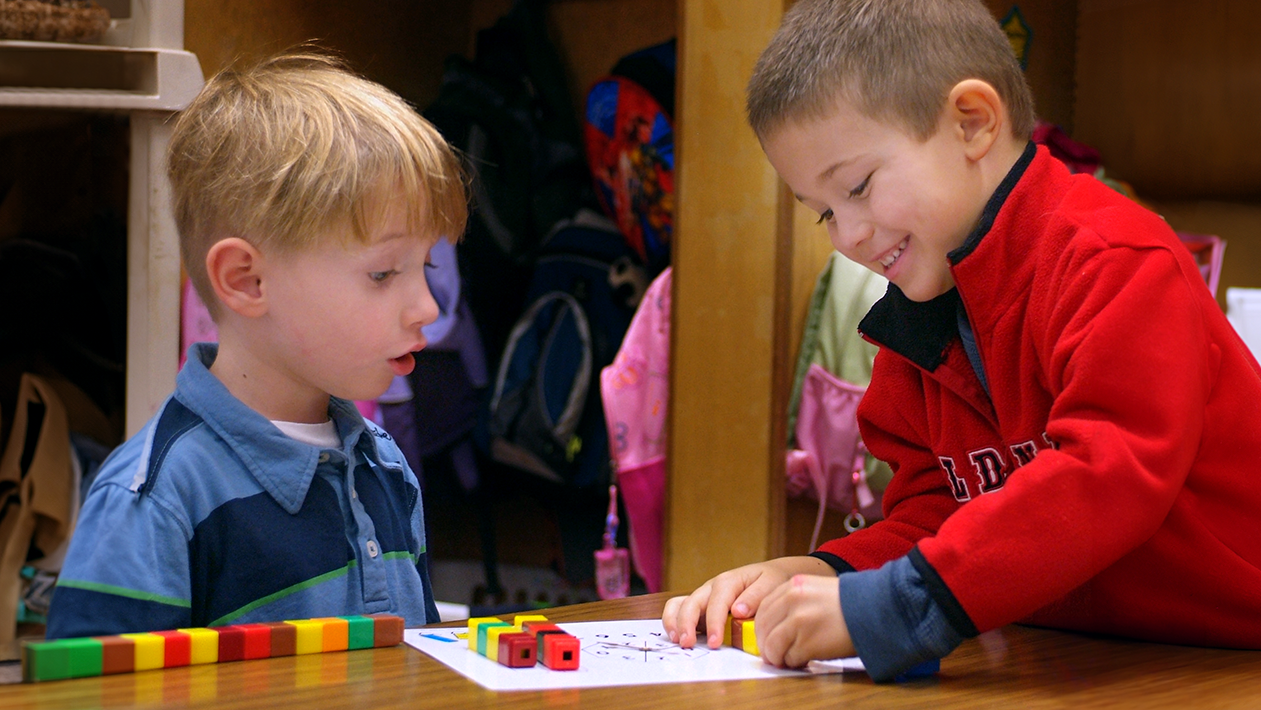 Kids playing a workplace game