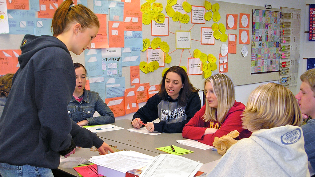 Teachers in a Bridges University group